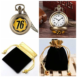 Bag Fallout76 Fallout 4 хранилище 111 FALLOUT 76 тема кварцевые карманные часы ретро роскошные часы человек часы кулон детей Chic Цепочки и ожерелья цепь - Цвет: Bag Fallout76