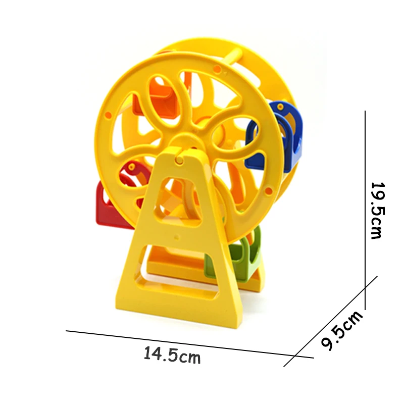yellow Ferris wheel Бегун колесо обозрения модель парк развлечений набор кирпичи большие частицы строительные блоки аксессуар детские игрушки совместим с Duplo DIY - Цвет: yellow Ferris wheel