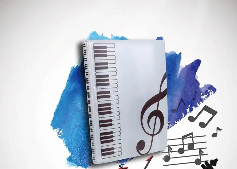 White sheet music Coloffice высокого качества творческий Многослойные A4 музыкальная клавиатура 40 прозрачные страницы буклет папка студент; преподаватель Тесты папка 1 шт - Цвет: White sheet music