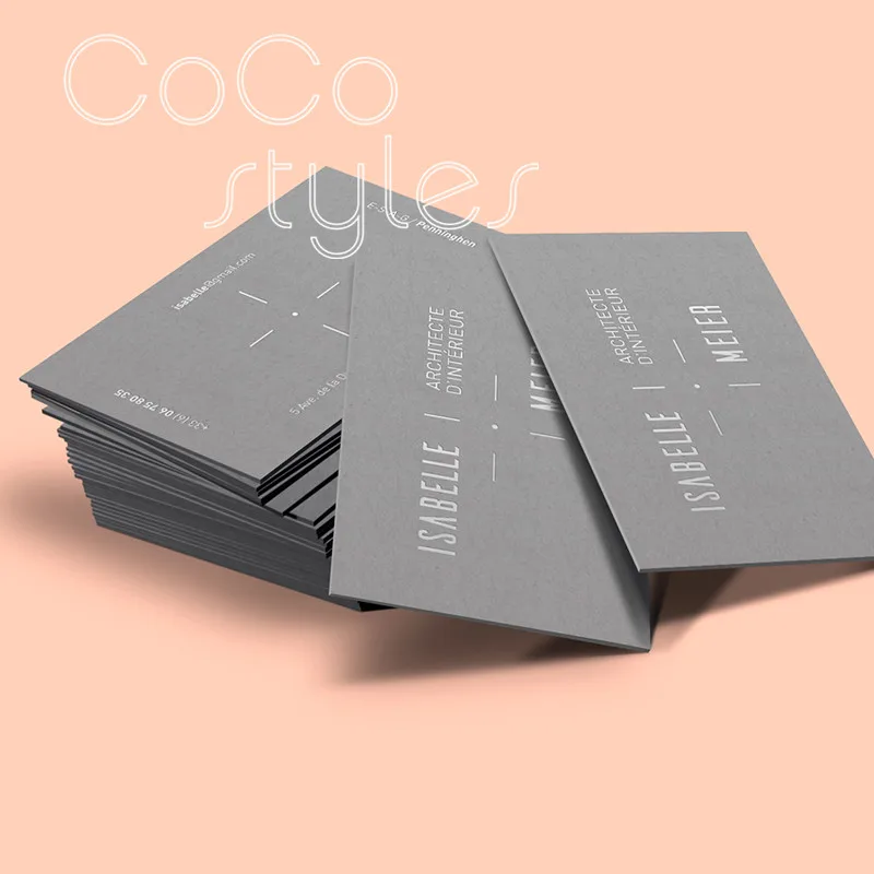 Cocostyles Индивидуальные высокого класса красочные foiling edge карты с печатью букв для