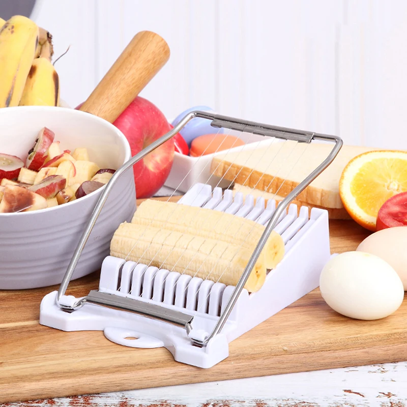 Белый ABS нержавеющая сталь Ланч мясо ветчина сыра слайсер для яиц спам резак