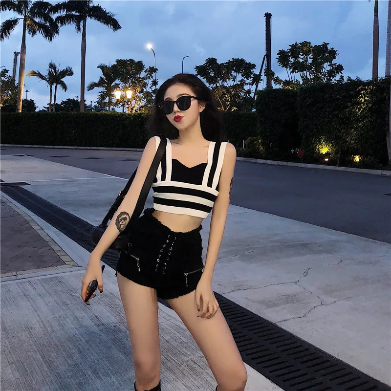 Модные сексуальные костюмы для танцев на шесте одежда диджея с открытым пупком