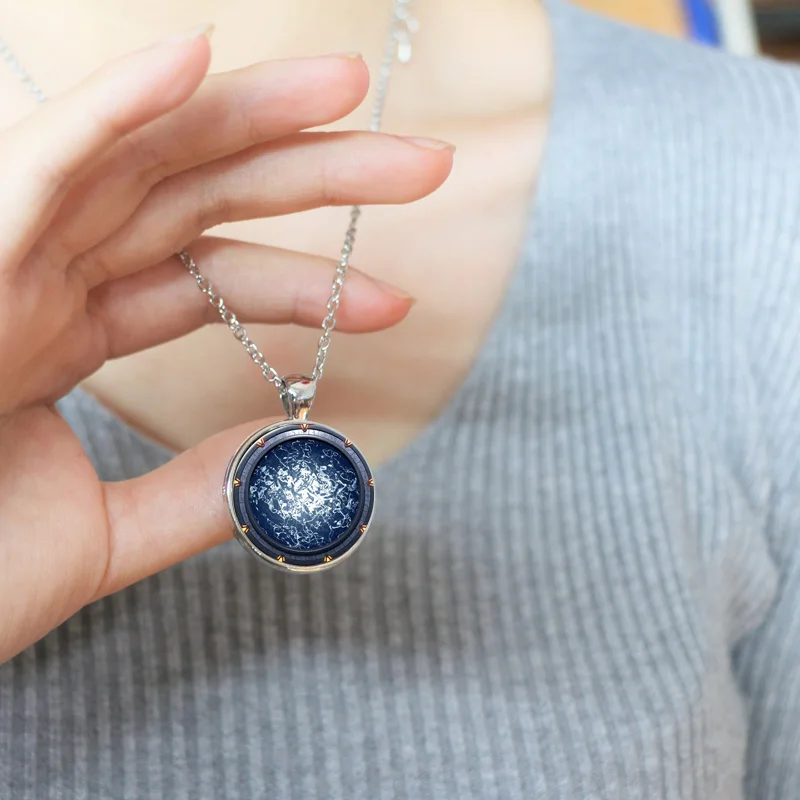 Ожерелье с подвеской в виде логотипа Атлантиды винтажное бронзовое и Серебряное