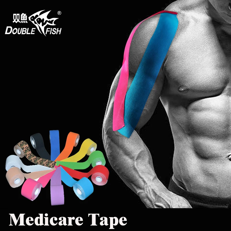 

Stick Adhesive Elastic Cotton Kinesiology Tape Sport 5cmX5m Muscle Tape Waterproof Protector Knee Pads Sports Tape Basketball