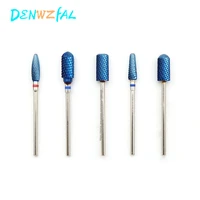 dental burs 2 35mm blue nano coating tungsten carbide dental drill bitsfor electric manicure drill machine