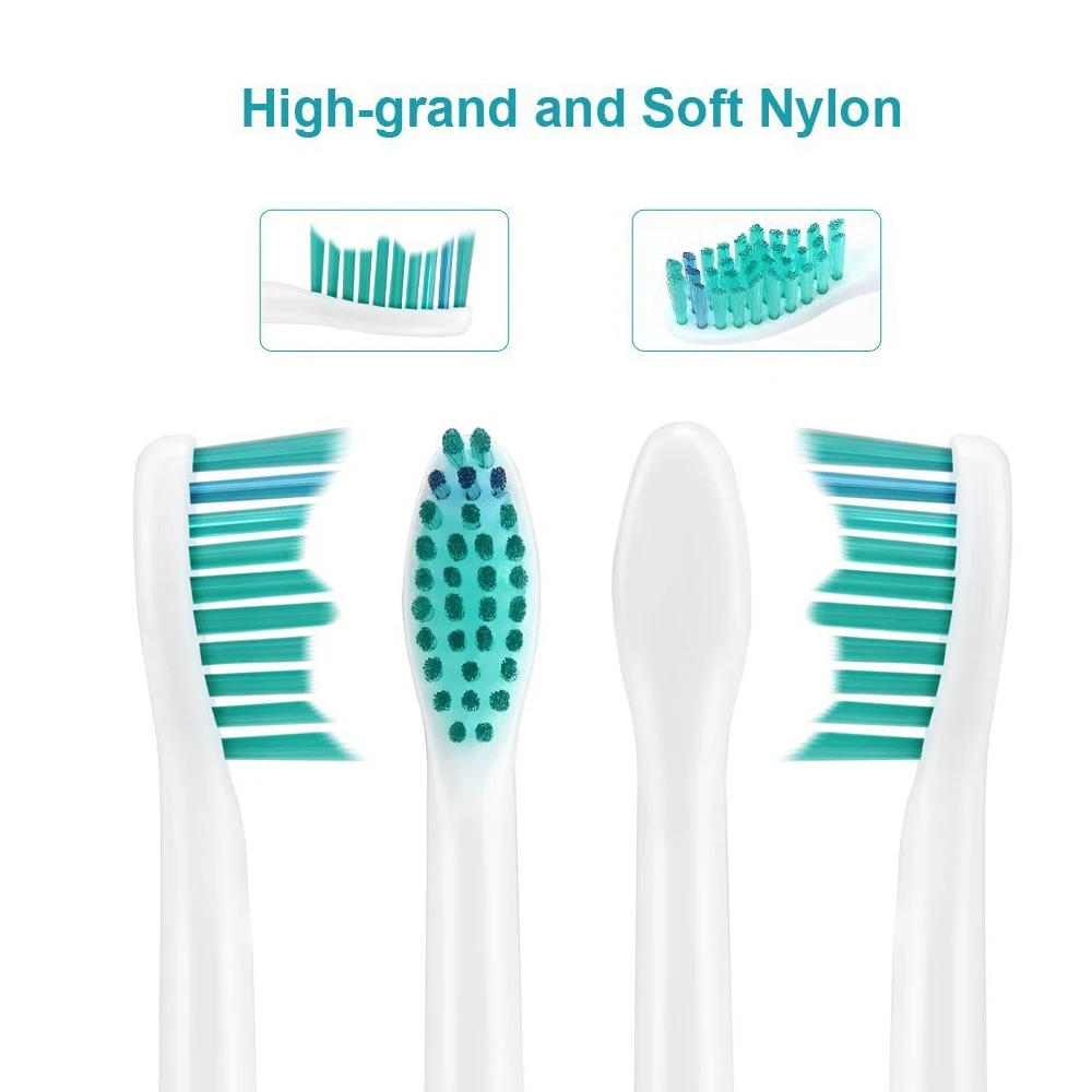 4PCSElectric Toothbrush Replacement Heads with lids/covers for Philips DiamondClean HealthyWhite FlexCare EasyClean Kids Handle | Бытовая