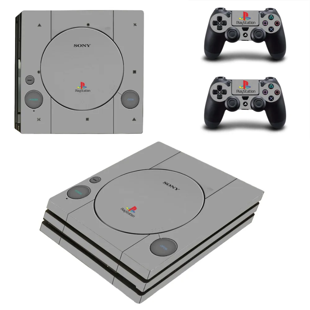 ПС1 стиль чистый цвет PS4 Pro наклейка на кожу для PlayStation 4 консоль и 2 контроллера