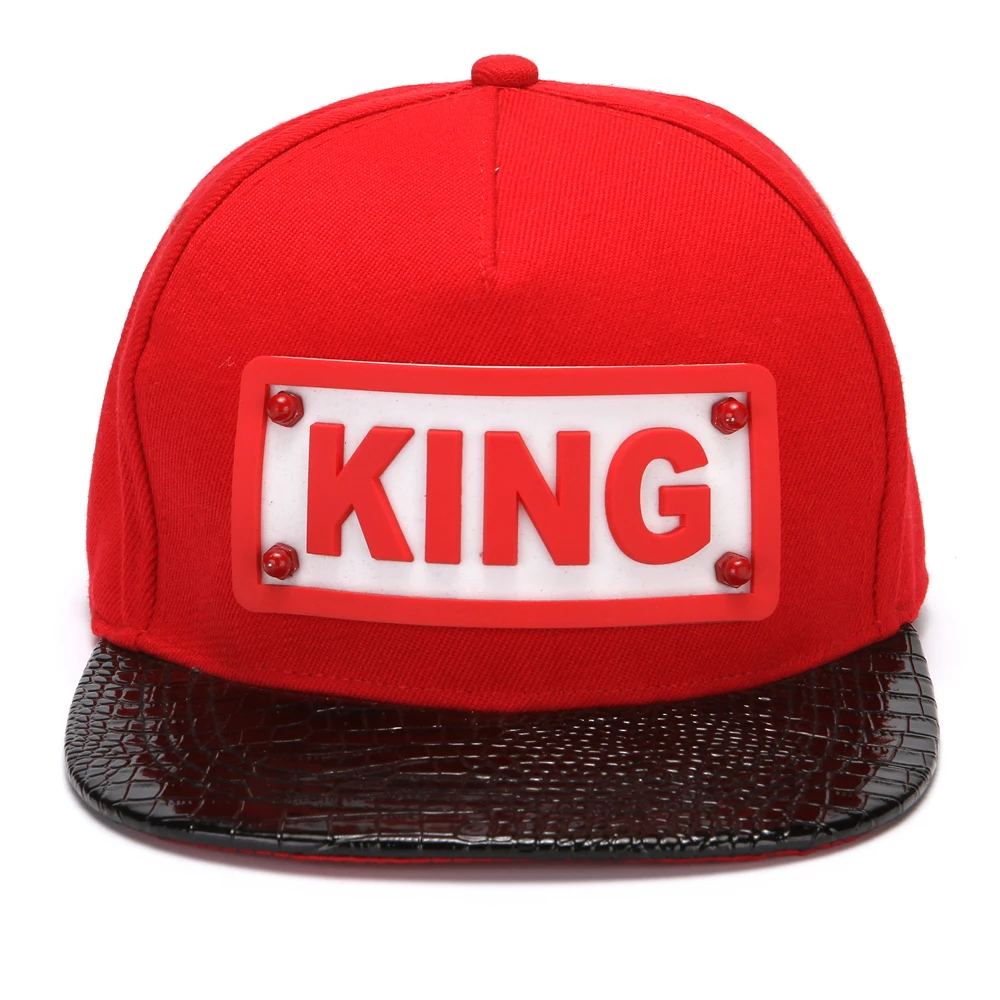 KING плоские поля gorra бейсбольная кепка для детей хип-хоп шляпа мальчиков и девочек