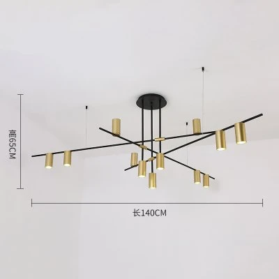Scandinavian Post-modern LED Ceiling Chandeliers Lighting Creative Designer Hanging Lamp Dining Room Living Room Coffee Lustre - Цвет абажура: Gold 12Heads