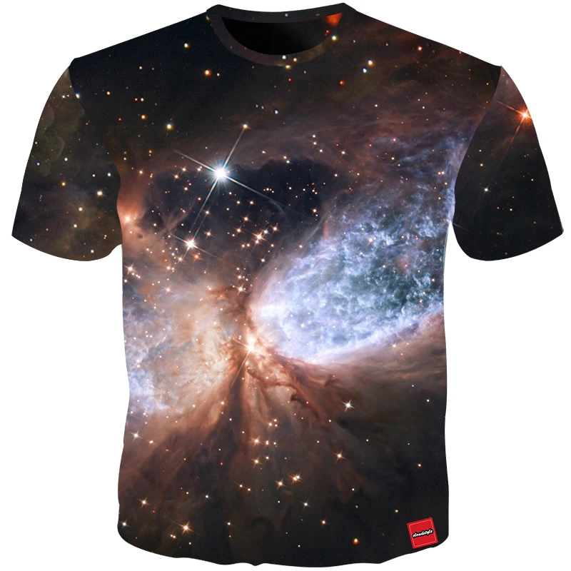 Cloudstyle Galaxy 3D футболки мужская одежда 2021 принт с коротким рукавом Уличная