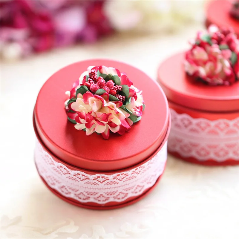 6 шт. Кружевная декоративная коробка для хранения свадебные коробки конфет