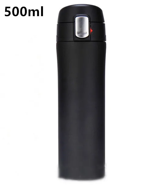 500ml Black Подарок на год Изолированная Термокружка Вакуумная чашка из нержавеющей стали 500 мл Термос-бутылка термос кофейная посуда для напитков - Цвет: 500ml Black