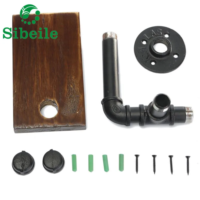 SBLE Ретро Железа Туалет Бумага держатель деревянные полки настенные Ванная