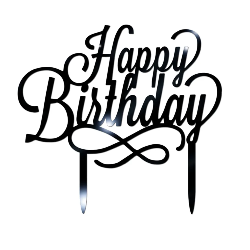 1 Pcs Letter Happy Birthday Acrylic Cake Topper Glitter Stand Wedding Party Decoration | Дом и сад