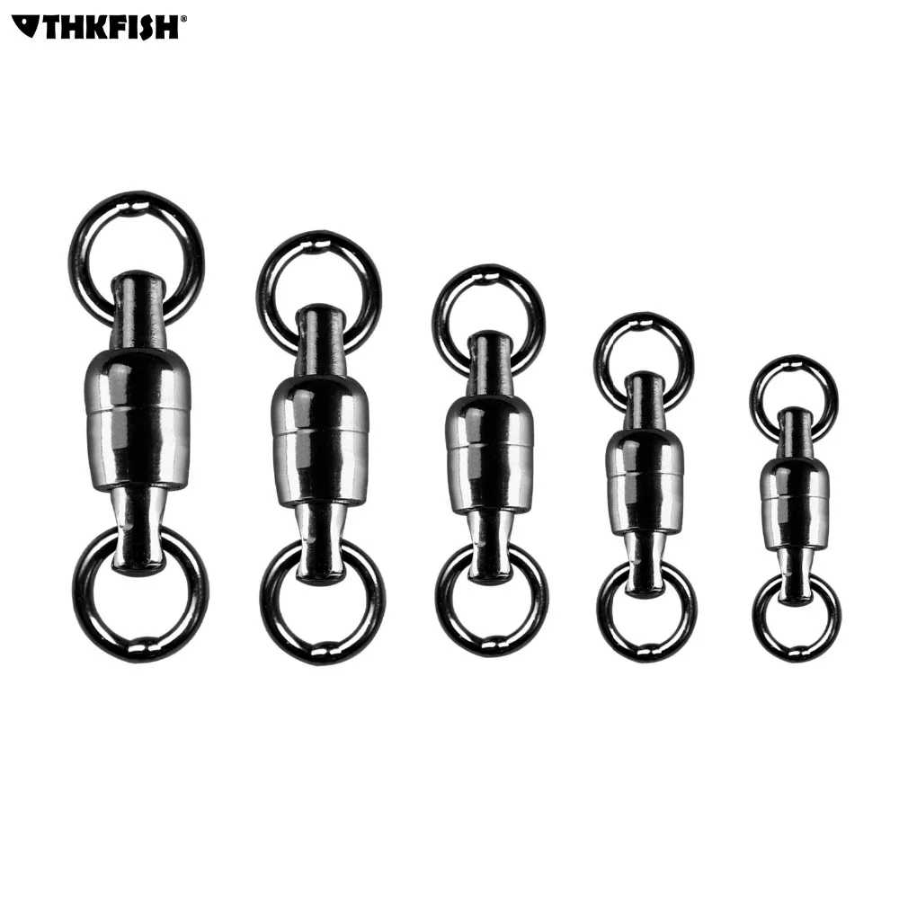 5pcs/bag Ball Bearing Swivel Barrel Fishing Rolling with Solid Ring #1-#5 Stainless Steel Connectors | Спорт и развлечения