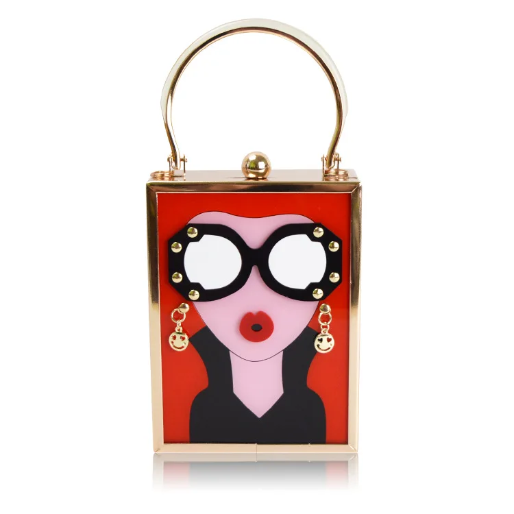 2017 модная Роскошная акриловая вечерняя сумка в стиле пэчворк красивый