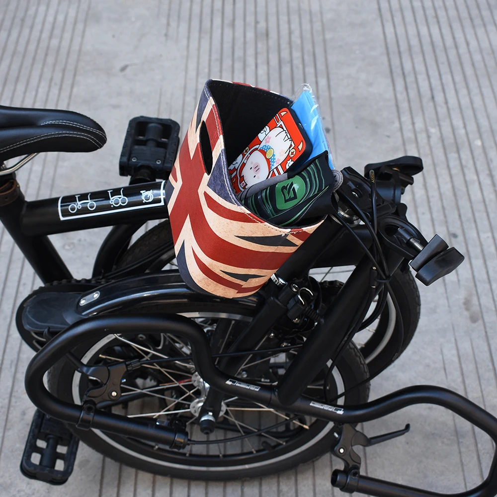 TWTOPSE Велосипед Сумка для Brompton складной велосипед Велоспорт U-basket сумка Юнион Джек корзина британский флаг аксессуары части
