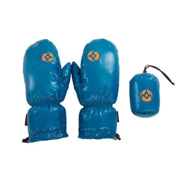 1 Pair Blue AEGISMAX унисекс зима теплый нейлон 95% белый гусиный пух перчатки полные варежки с прорезями для пальцев для катания на лыжах для катания на сноуборде, велоспорта туризма кемпинга - Цвет: 1 Pair Blue