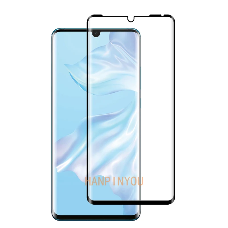 Black Для huawei P30 Pro 6,4" 9 H ультра тонкий 3D изогнутые полное покрытие спереди закаленное Стекло фильм Экран протектор гвардии - Цвет: Black