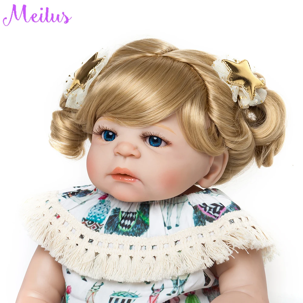 55 см полное тело силикона Reborn Девочка Кукла игрушка Реалистичная Розовая