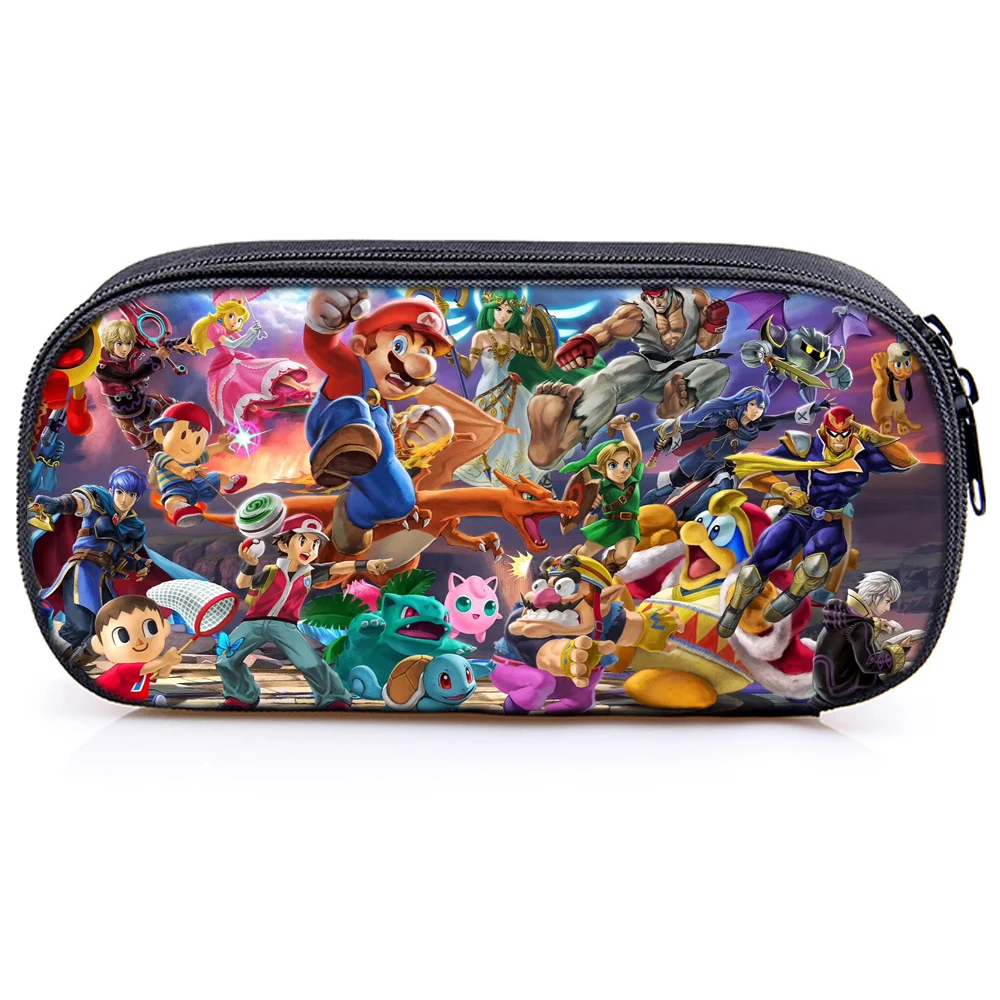 Супер Марио Smash Bros Карандаш косметическая сумка для мальчиков и девочек студентов канцелярские сумки для хранения школьные принадлежности для детей