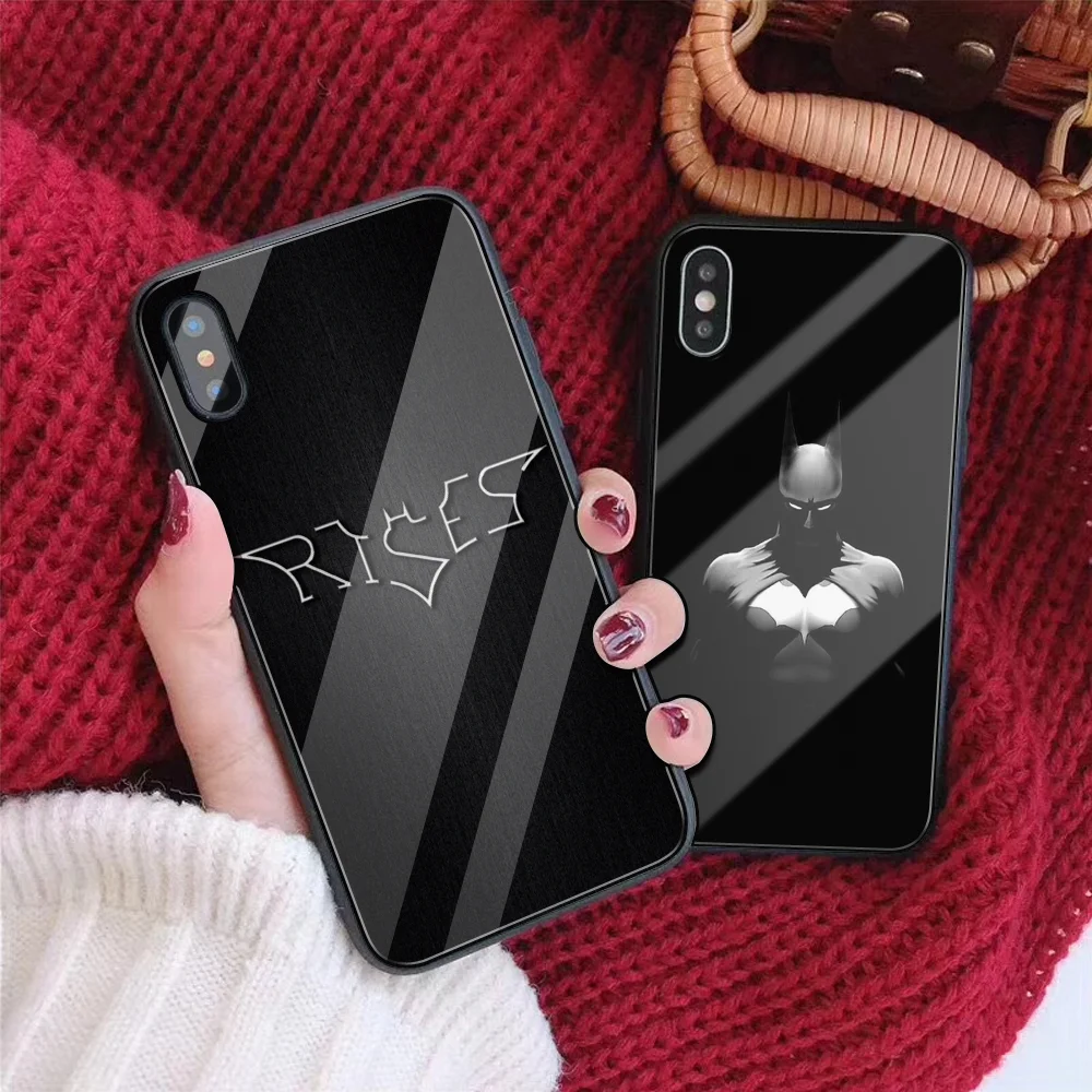 DIY заказной закаленное стекло Супермен телефон чехол для iPhone 7 8 6s 6 Plus X XR XS 11 Pro MAX Бэтмен человек паук чехол для телефона capa