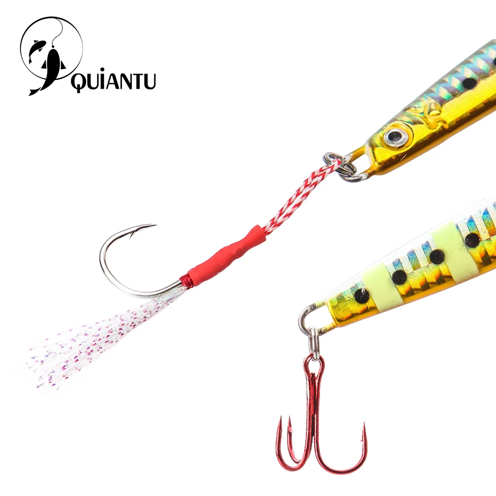 QUIANTU рыбалка приманка крючковый лов ложка 25g/40 г/60 г/80 г блесна литье металла