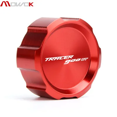 Rear Red Мотоцикл с ЧПУ Передняя и задняя Тормозная жидкость рабочим мастер Крышка Резервуара Кепки для Yamaha TRACER 900 GT TRACER 900/GT - Цвет: Rear Red