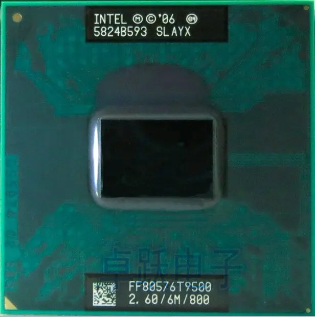 Процессор intel Core 2 Duo T9500 6 Мб кэш-памяти ГГц 800 двухъядерный разъем 479 бесплатная