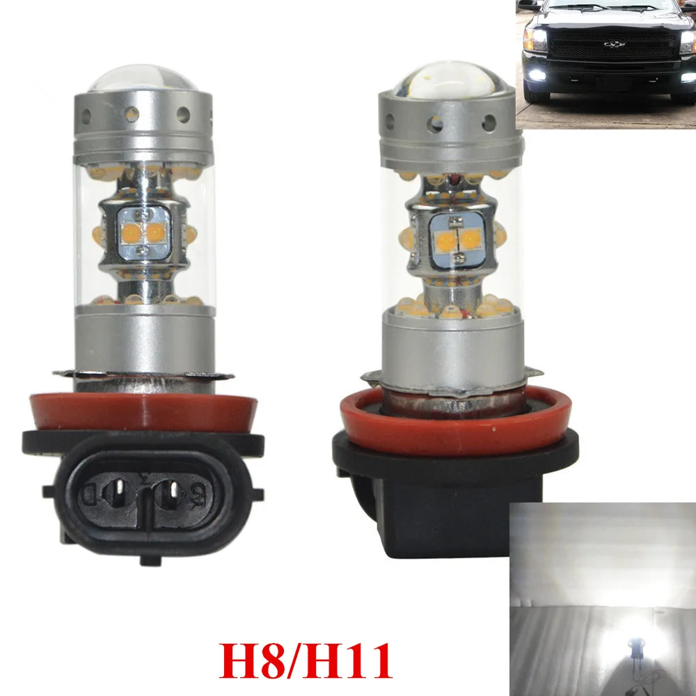 High Power H8 H11 140W CREE/Sharp CHIPS Super Bright White/Red/Blue LED Fog or Daytime Running Lights DRL Bulbs Lamps | Автомобили и