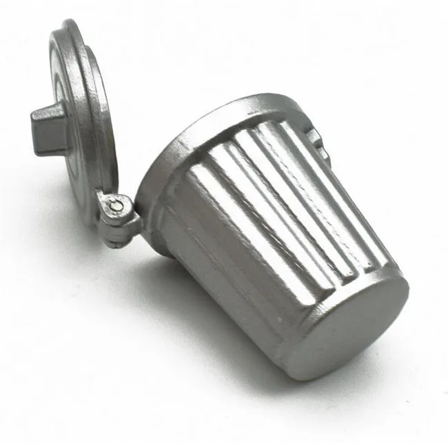 1:12 Dollhouse Miniature Furniture Home Garden Trash Can Garbage Bin Silver | Дом и сад
