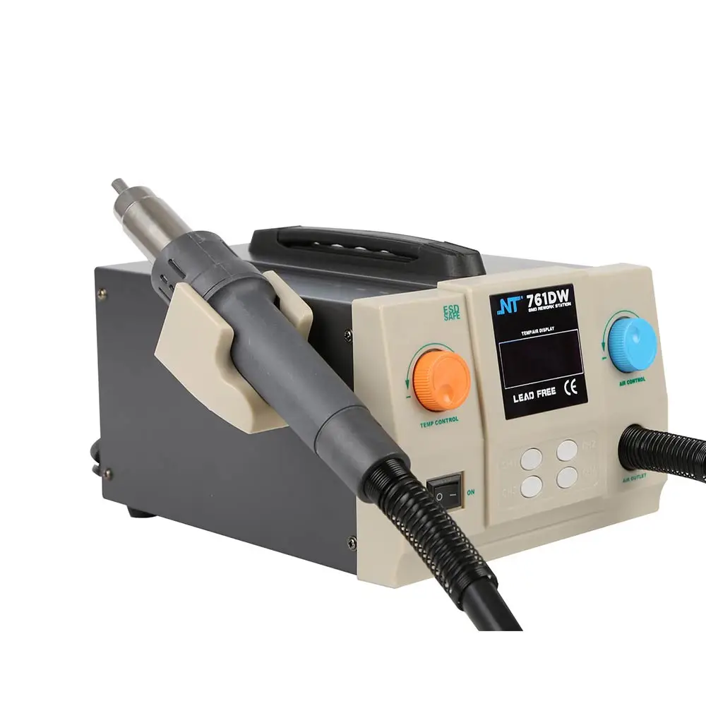 Новинка 761DW 700 Вт быстрая паяльная станция Набор цифровая Термофен 100 450 градусов