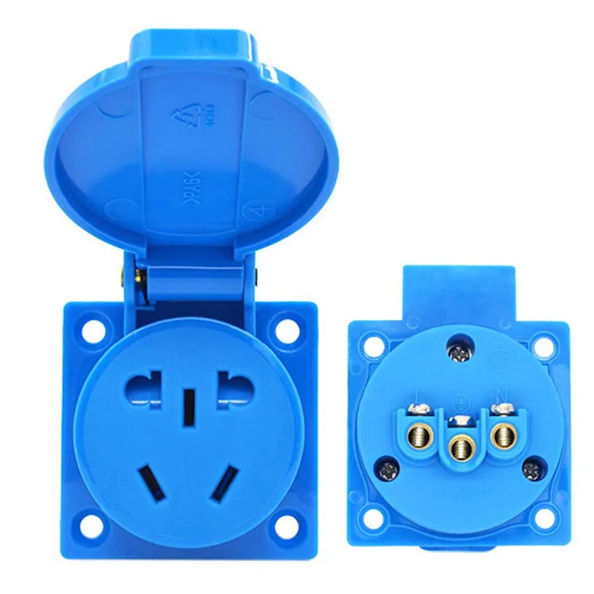 Черная синяя 10A IP44 EU AU многофункциональная 2P + E China Australia Outdoor Industry