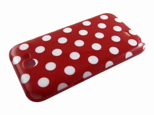 Red/White Polka Dot Flex Gel TPU Case Cover for samsung Galaxy Note 2 N7100 |