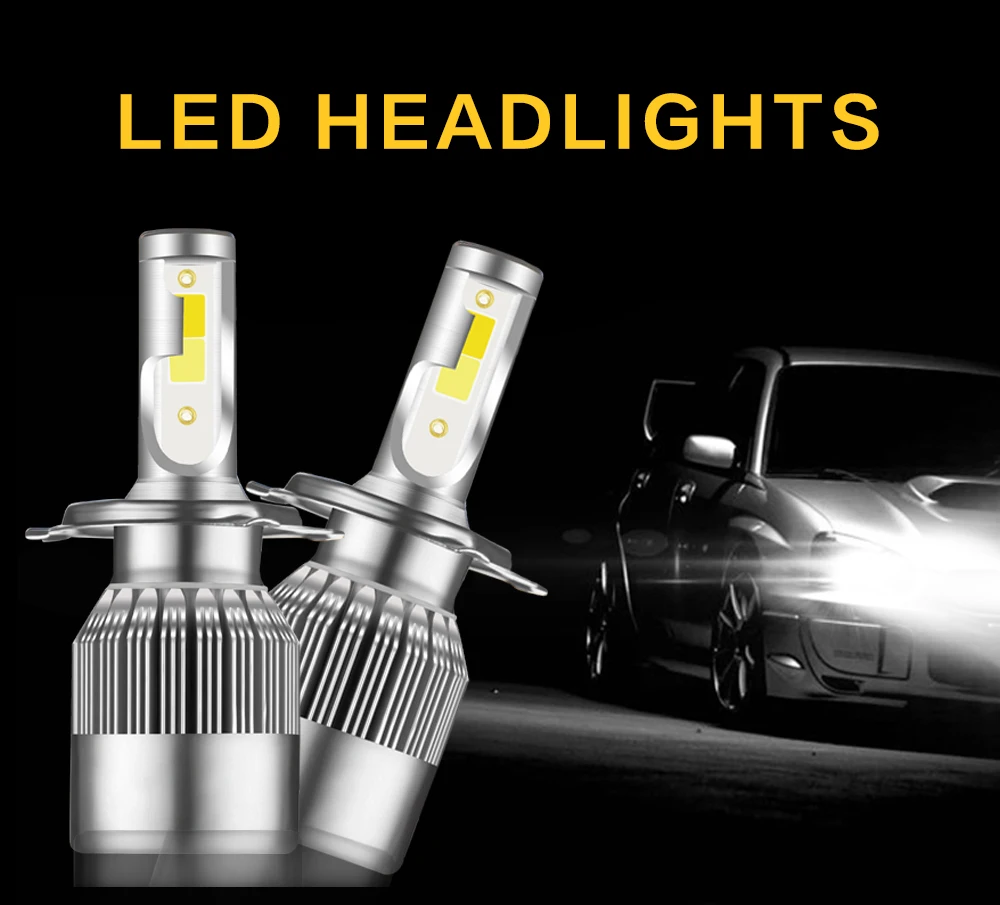 Aileo супер яркие Автомобильные фары лампы H1 led H3 H4 H7 H1 Led 3000 К 6000 двойной Цвет фары H8 H9 H11 9005 9006 HB3 HB4 880