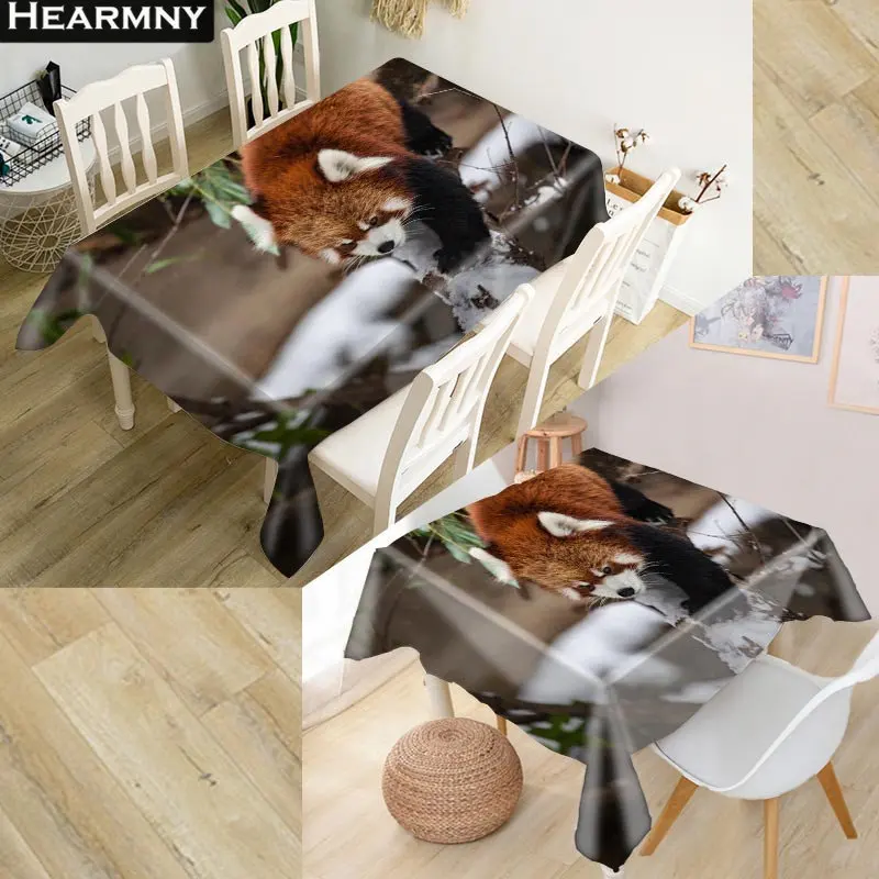 HEARMNY красная панда симпатичная скатерть 3D Ткань Оксфорд