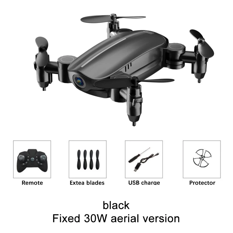 30W Camera Black Мини-Дрон 30 Вт/1080 P Дрон с камерой дистанционного управления Вертолет складной карманный Дрон игрушки готов к работе Mni RC Дрон - Цвет: 30W Camera Black