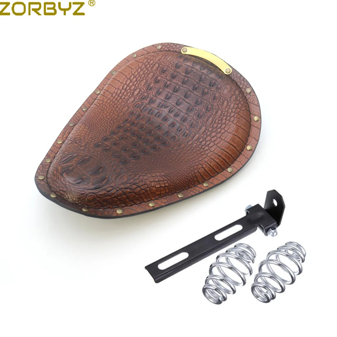 ZORBYZ мотоциклетное Ретро коричневое крокодиловое искусственное сидение для Соло