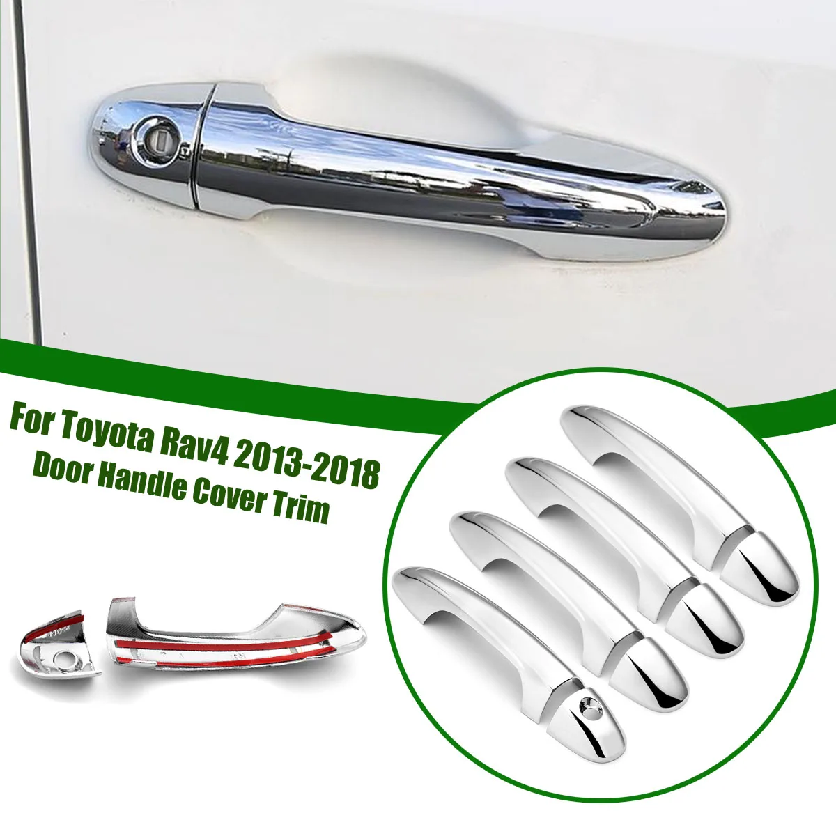 Комплект хромированной крышки ручки двери чехол для отделки Toyota Camry RAV4 2013 2014 2015 2016