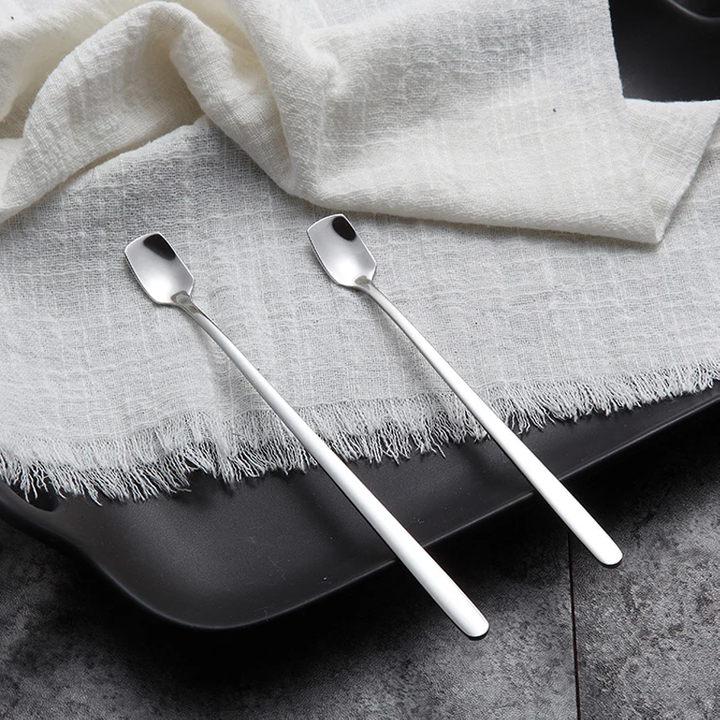 5 шт./лот кофейные ложки с длинной ручкой чайная ложка чайные для мороженого набор