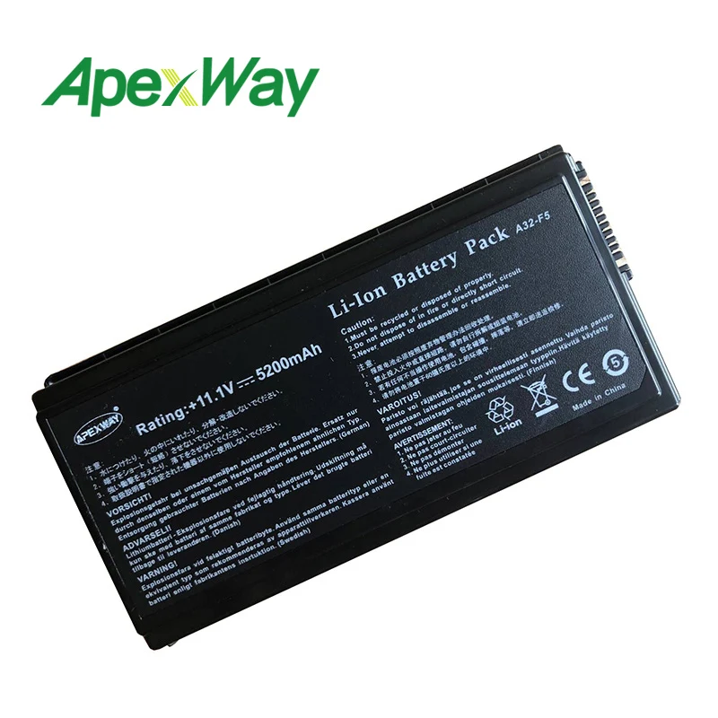 Apexway 6 ячеек Сменный аккумулятор для asus 90-NLF1B2000Y A32-F5 F5 F5C F5RI F5SL F5Sr F5V F5VI F5VL F5Z F5GL F5M F5N F5R