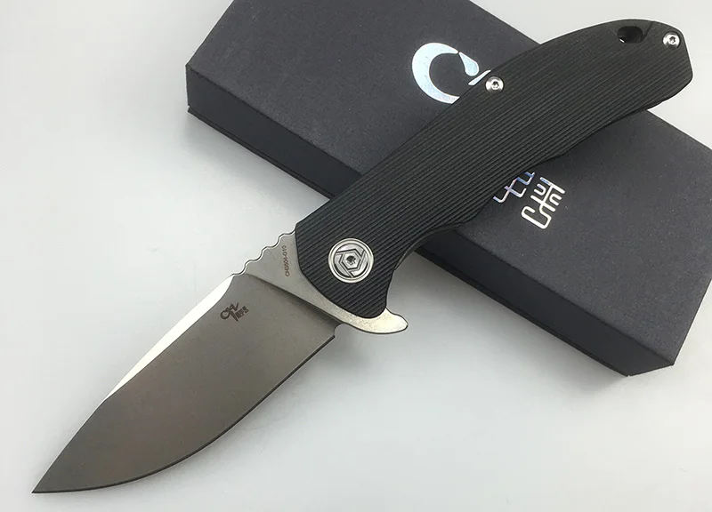 CH CH3504-G10 Флиппер складной нож D2 лезвие шарикоподшипник G10+ стальная ручка Походный охотничий карманный нож EDC инструменты
