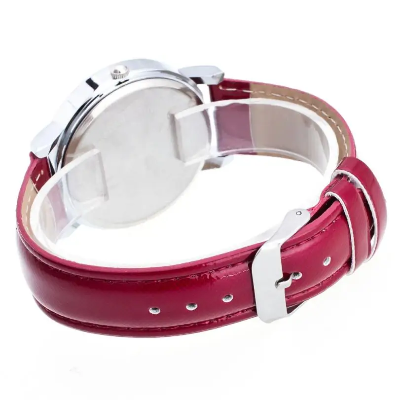 Унисекс Ретро дизайн сплав нержавеющая сталь циферблат часы PU кожа кварцевые