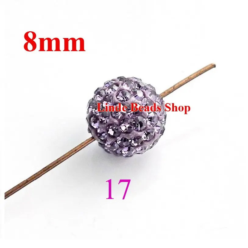 

8mm Shamballe Beads christmas ornaments Clay Crystal finding ball beads Tanzanit SH08017