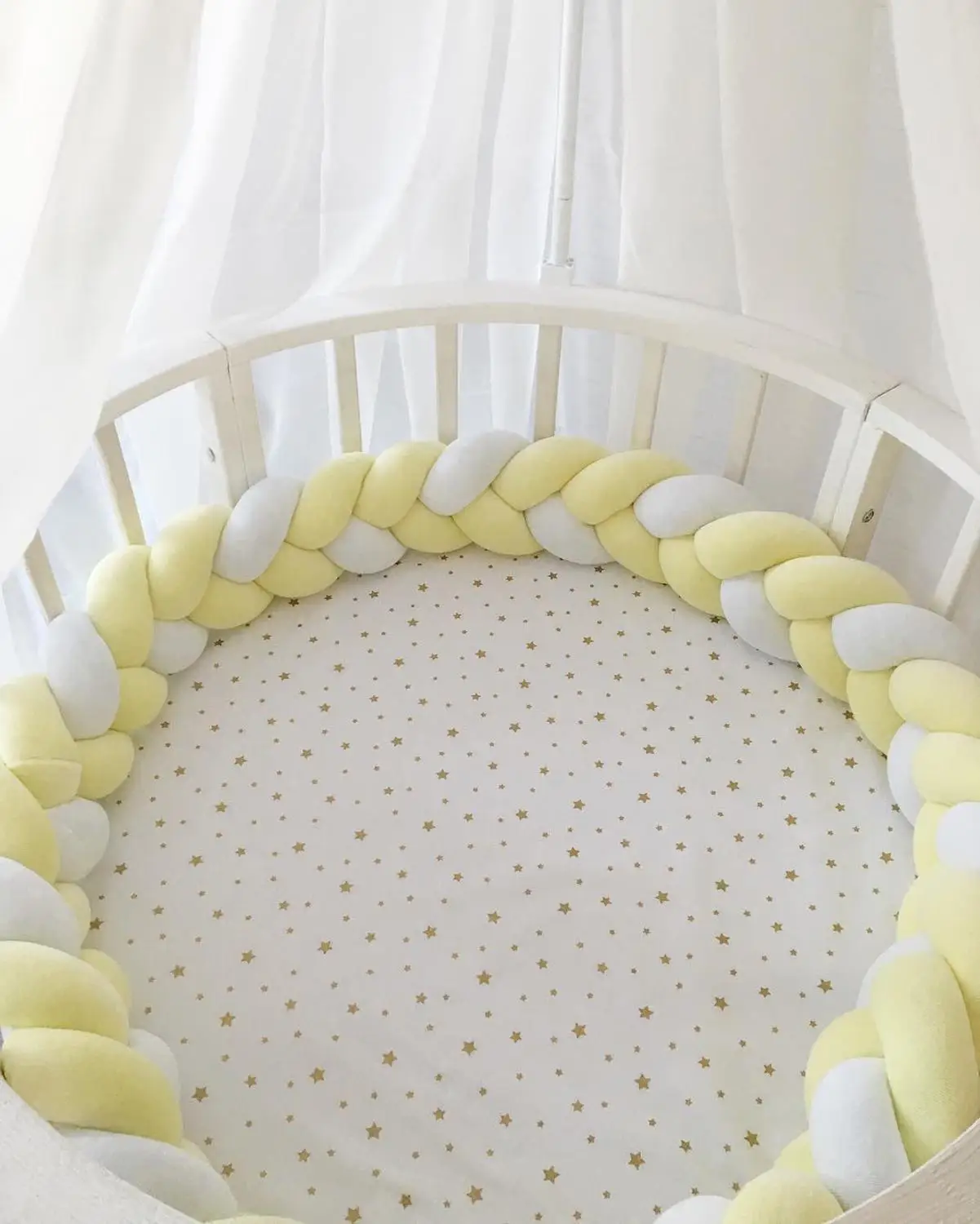 Бампер для новорожденной кровати с узлом/протектор Tour De Lit Bebe Tresse, бампер для детской кроватки, бамперы для детской кроватки