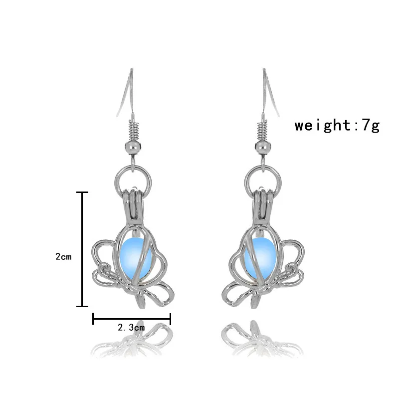 Серьги в виде большой бабочки на Хэллоуин светящиеся серьги клетки подвески с