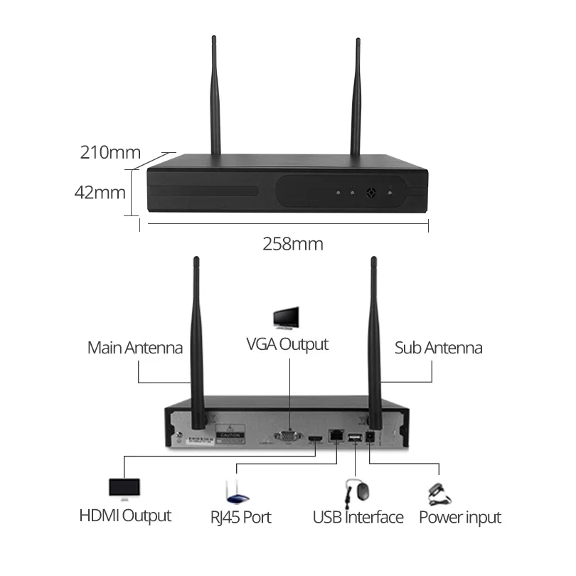 Wetrans охранная Камера видеонаблюдения Wifi система 4CH P 1080 HDD Беспроводная ip камера