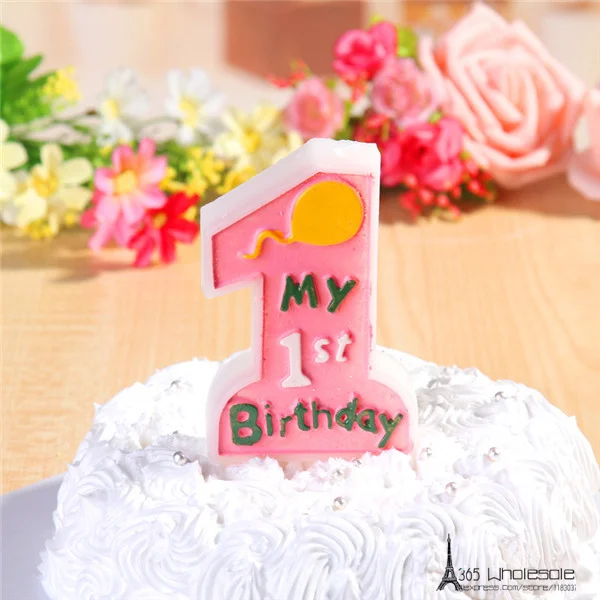 Бесплатная доставка 1 предмет розничная продажа мой первый день рождения свечи