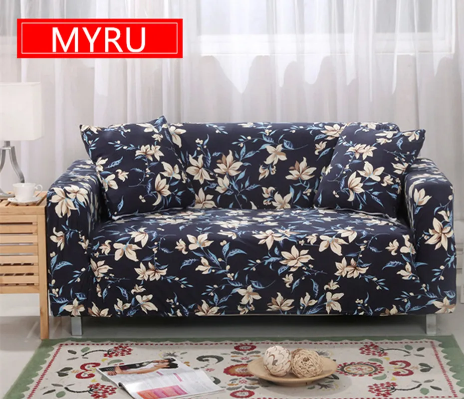 

Classic Floral Sofa Slipcovers Tight Wrap All-inclusive Slip-resistant Elastic Cubre Sofa Towel Corner Sofa Cover Couch Cover