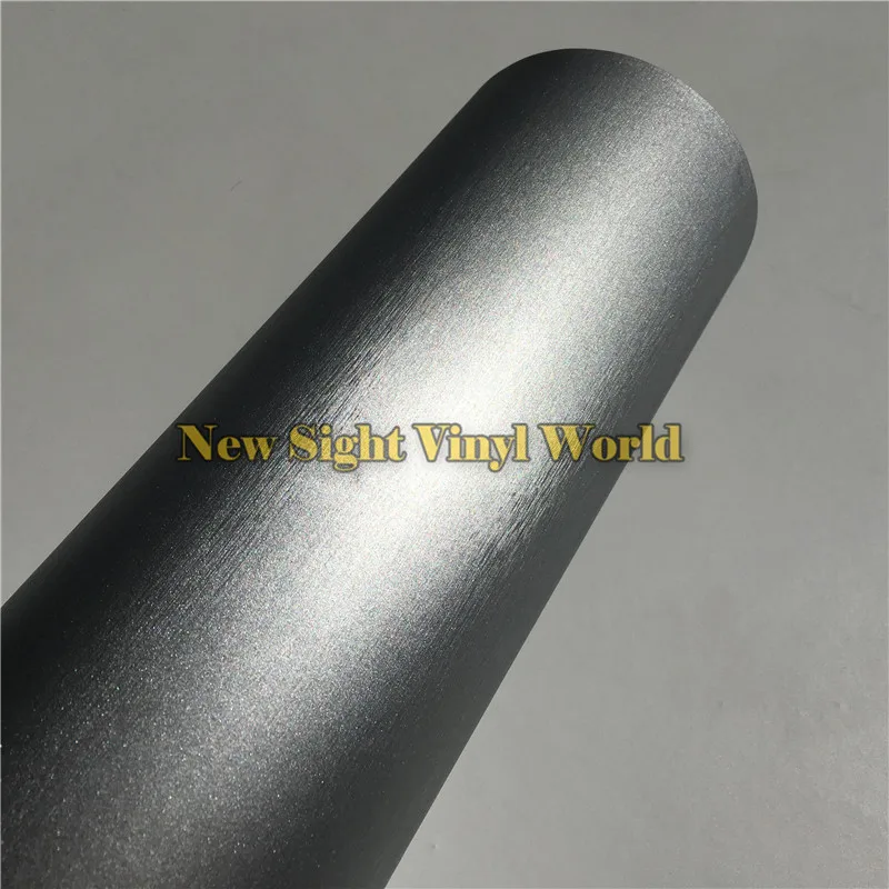 

Best Quality Silver Chrome Brushed Vinyl Folie Bubble Free For Car Wrapping Size:1.52*20M/Roll
